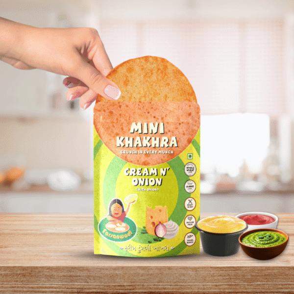 Cream Onion Mini Khakhra - Image 3
