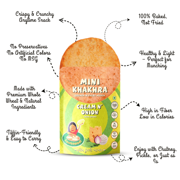 Cream Onion Mini Khakhra - Image 5