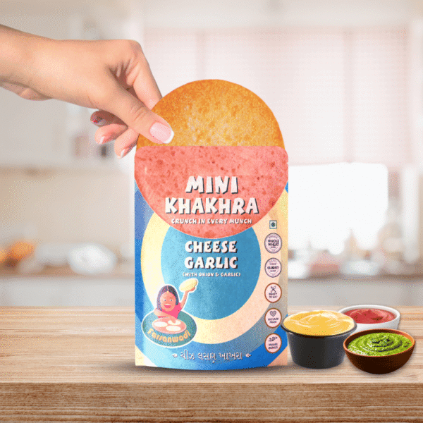 Cheese Garlic Mini Khakhra - Image 3