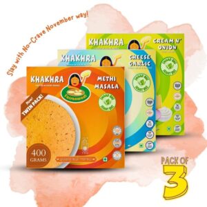Cheesy Twist Khakhra Combo – Methi, Garlic & Cream Onion