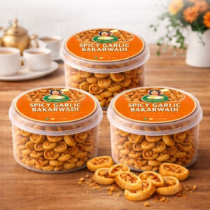 Garlic Bomb Bakarwadi Mix – Pack of 3