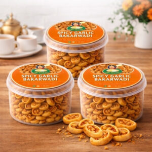 Garlic Bomb Bakarwadi Mix – Pack of 3